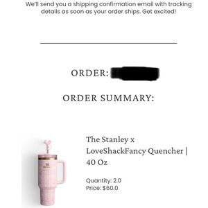 Gobelet Isolant STANLEY X LOVESHACKFANCY 40 Oz 'Blooming Heirloom' - Motif Floral Rose - Neuf